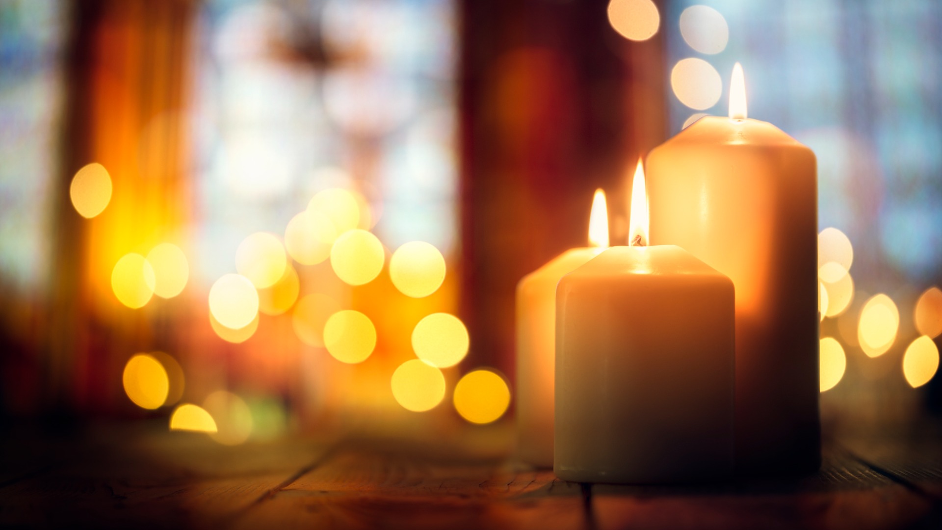 candles burning