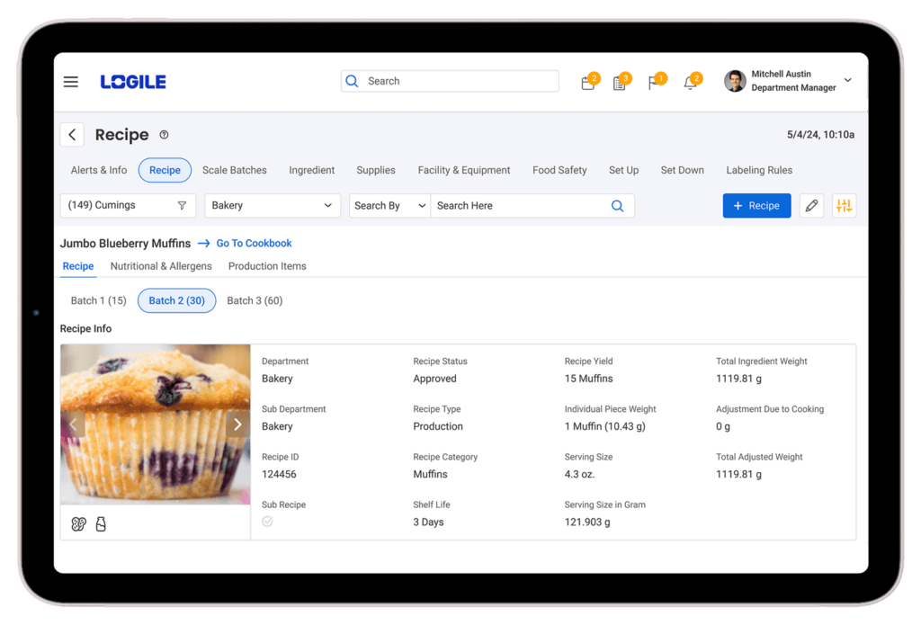 Logile recipe screenshot